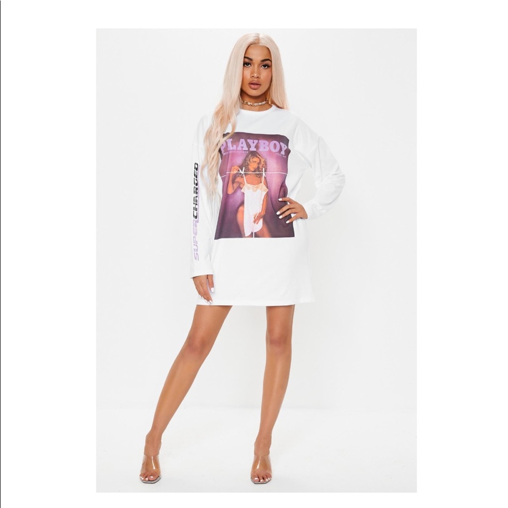 Misguided x playboy oversized t shirt